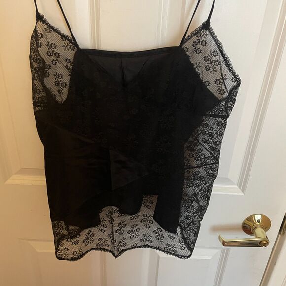 Vtg Womens Babydoll Mesh Lace Tank Top S Sheer Whimsygoth Romantic Dainty Y2k - Picture 8 of 10